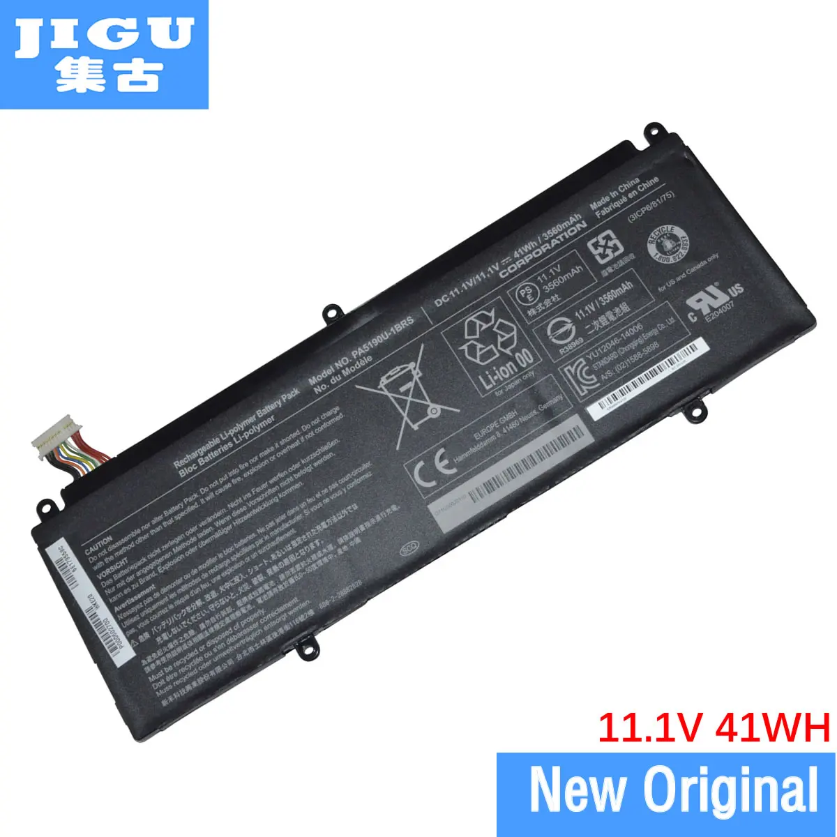 

JIGU 11.1V 41WH PA5190U-1BRS Original Laptop Battery For Toshiba For Satellite Click 2 Pro P30W-B P35W-B P35W-B3226