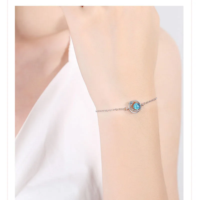 Женские браслеты с кристаллами MEETSOFT модные из серебра 925 пробы цирконием и