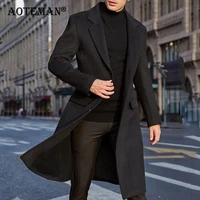 men wool jacket blends coats autumn winter long jackets mens clothing solid windbreaker outwears fashion male overalls lm047