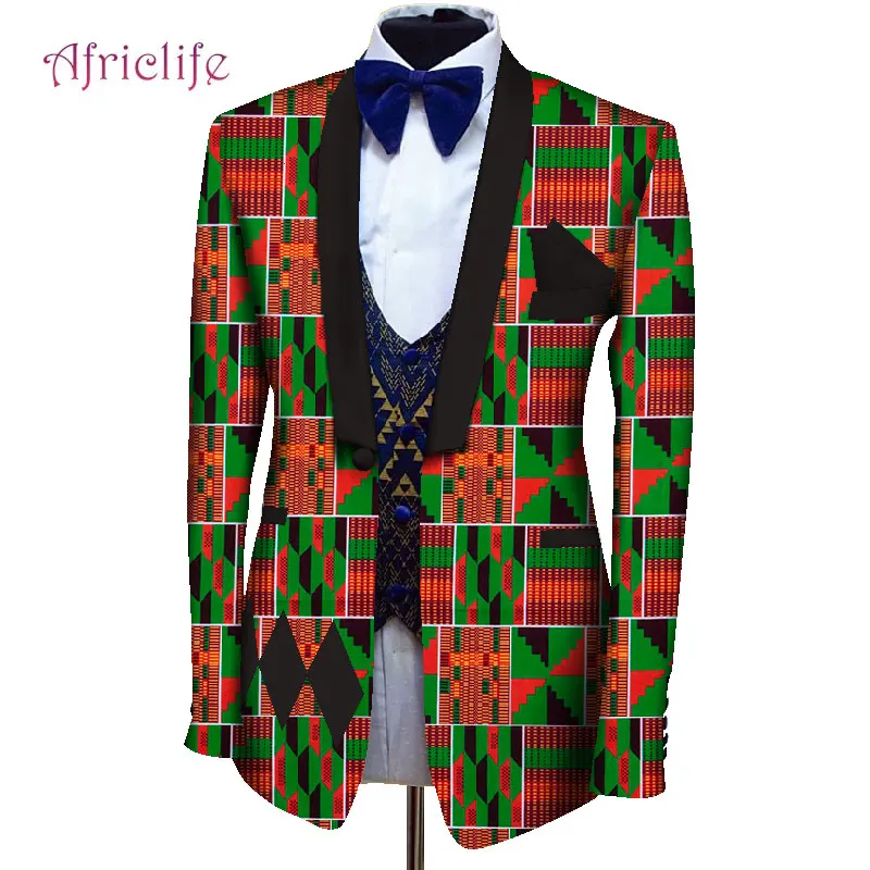 Частный индивидуальный Мужской Блейзер Dashiki с отложным воротником на одной