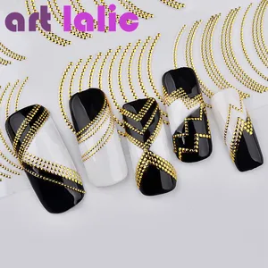 Наклейка Artlalic из золотой металлической фольги, 1 лист, для самостоятельной сборки, с цветами розы, бабочкой, буквами дизайнерские наклейки для ногтей, украшения DP01-16