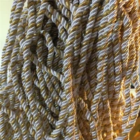 8mm white gold clothing accessories wire portable diy weave decoration rope twisted binding packaging nylon macrame cord