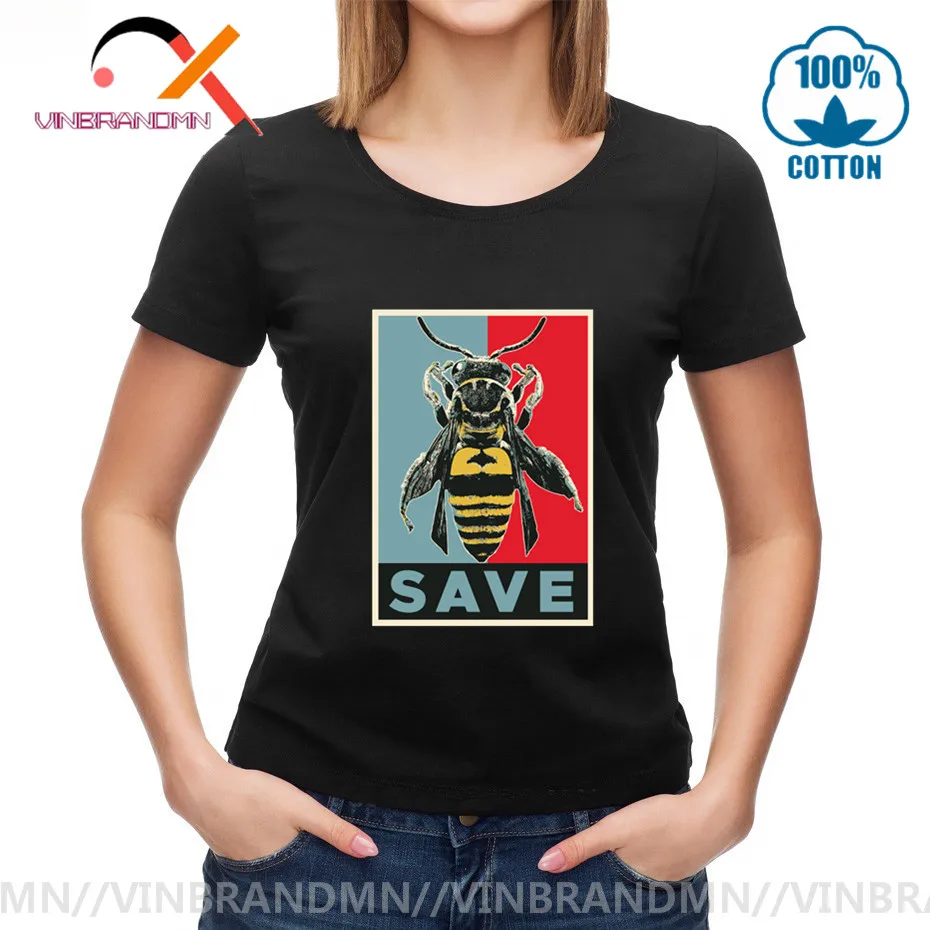 Футболка с надписью Save The Bees волонтерская футболка женская принтом Earth Environmental Bee