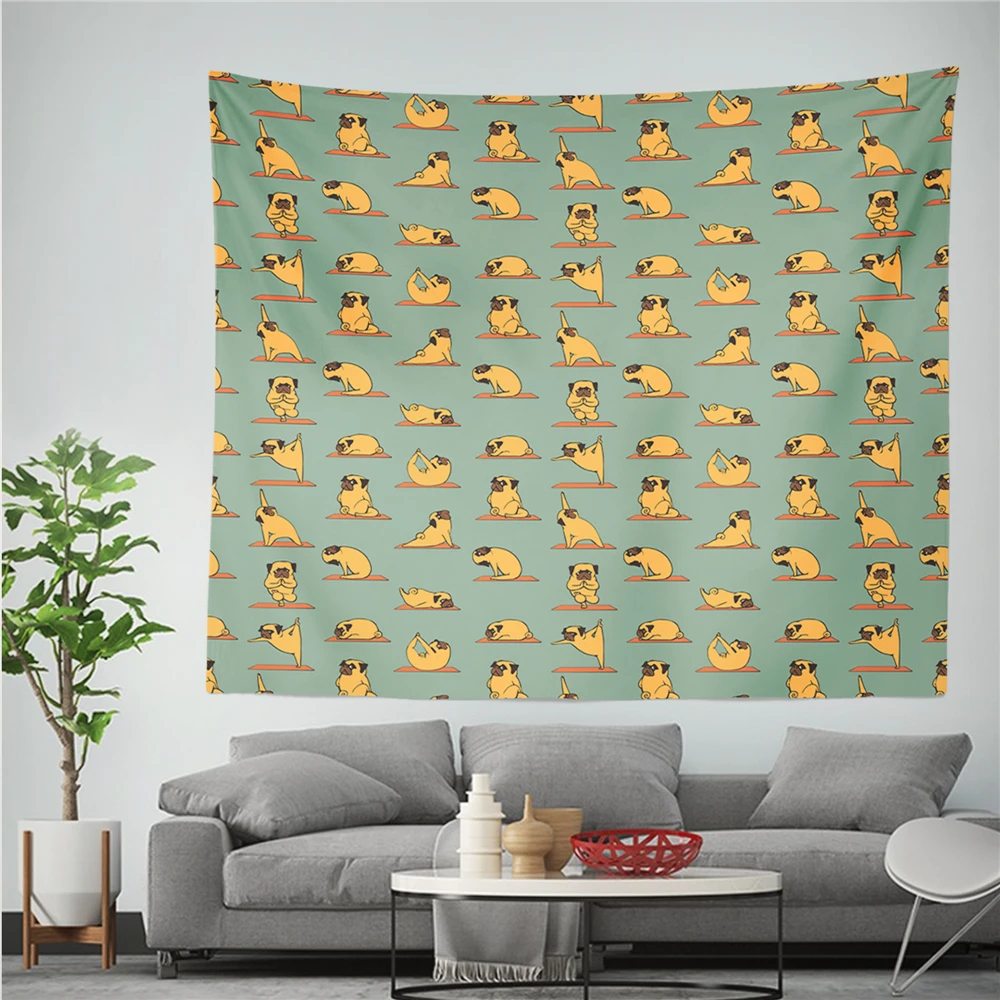 

Cartoon Dog 3D Printed Tapestry Funny Style 100% Polyestry Printed Wall Cloth Tapestries Art Home Decor Yoga Mat Shawl Blanket
