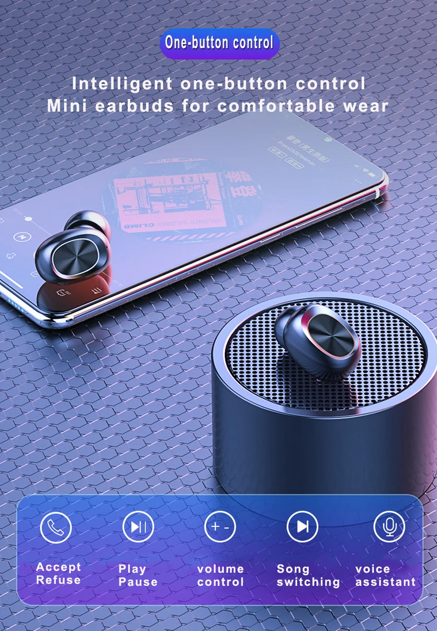 B5 TWS 5,0 Bluetooth Беспроводные наушники с сенсорным управлением 6D стерео наушники бас гарнитура с микрофоном зарядная коробка