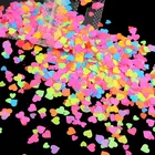 Голографические блестящие хлопья для ногтей с милым сердцем, Блестящие Блестки для пайетки, маникюрные 3d-украшения сделай сам