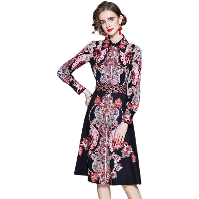 

COIGARSAM Print Women dress New Dresses Design And Color 8872