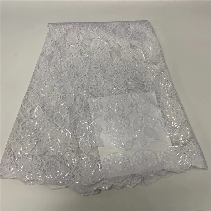 

2021 yellow Hot Sale Sequins Lace Fabrics High Quality Nigerian Net Lace Fabric for Wedding Party African Sequence Lace Fabric