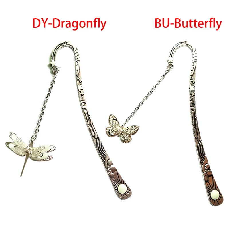

1 Pcs Glow In The Dark Butterfly Bookmark Tibetan Silver Book Marker Stationery DIY