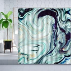 Набор штор из полиэстера с абстрактным изображением мрамора, занавеска для душа с полосками шт.