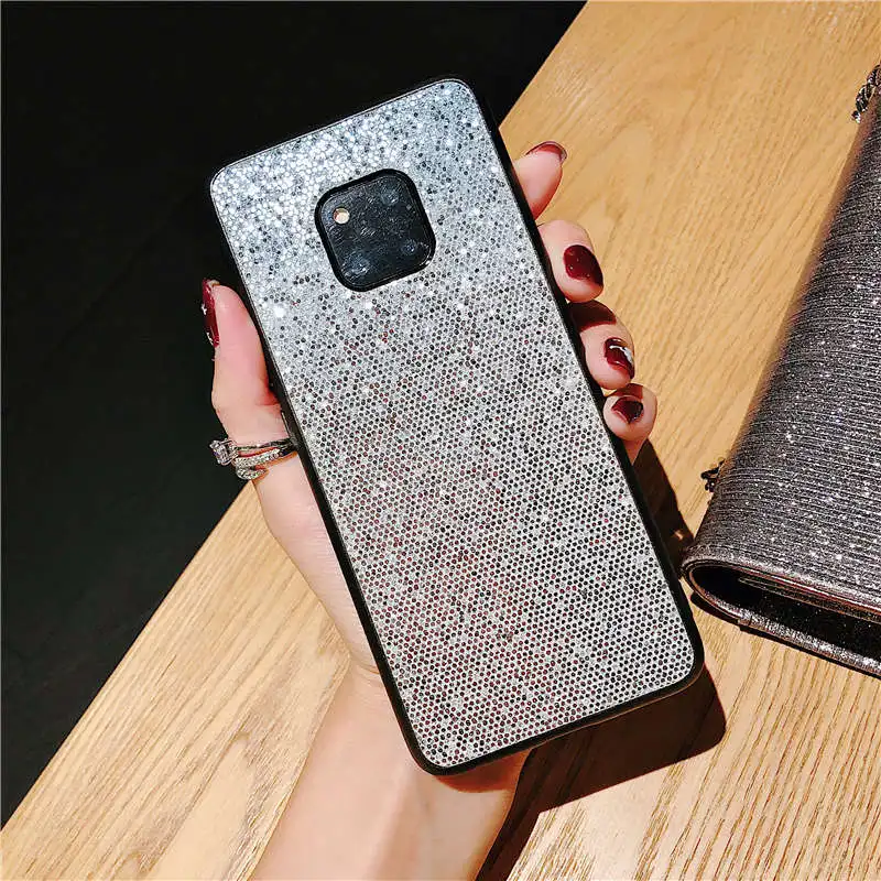 Gradient Blue Для Huawei P30 Mate 20 Pro Lite чехол P Smart для Huawei P20 Pro Lite чехол Honor 10 8X Чехлы роскошный блестящий силиконовый - Цвет: Gradient Blue