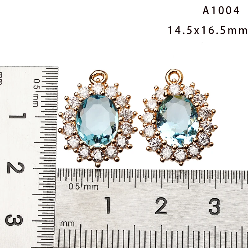 4p овальные амулеты подвески с покрытыем цвета чистого 24 каратного золота медные