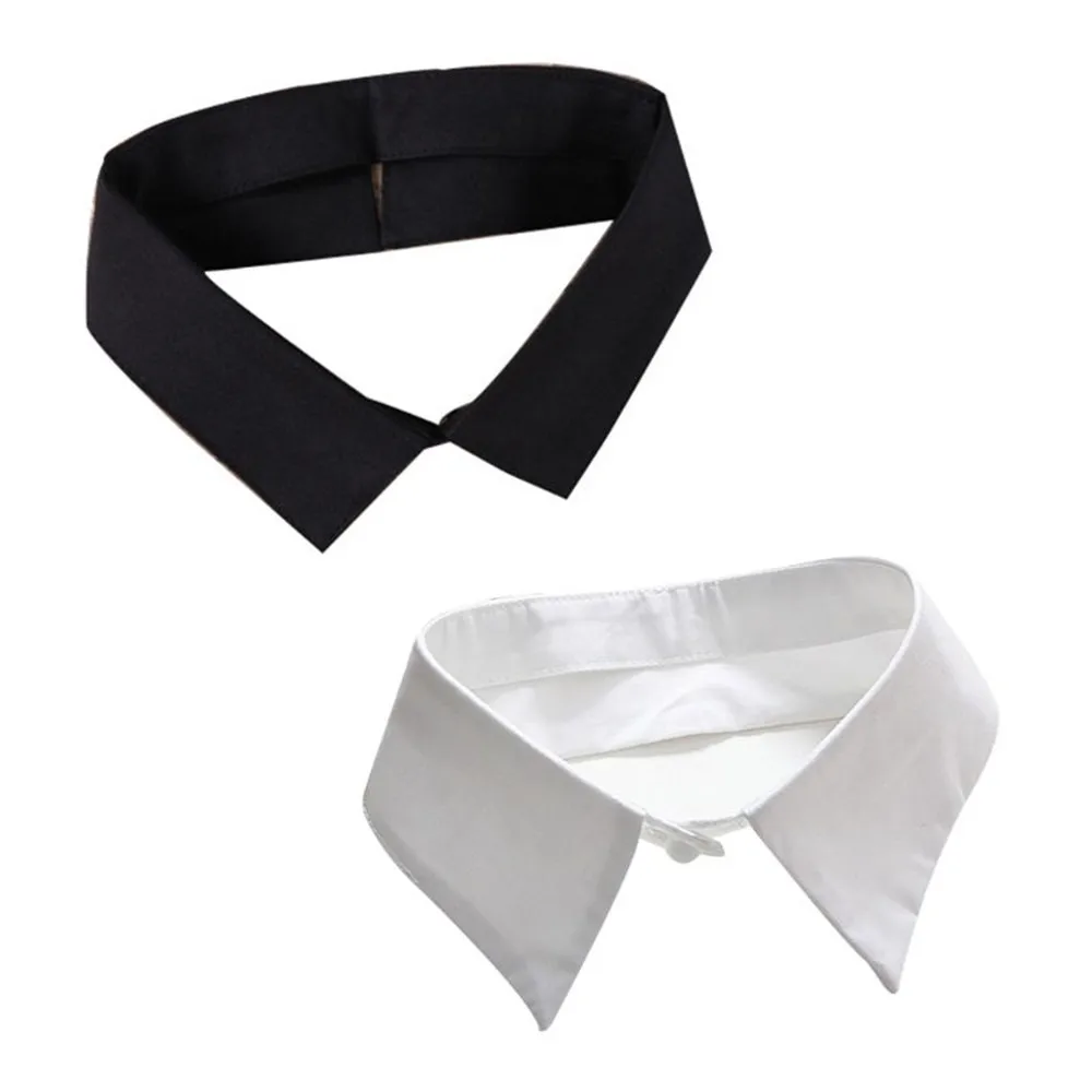 

New Fake Collar For Shirt Detachable Collars Solid Shirt Lapel Blouse Top Men Women Black White Clothes Shirt Accessories