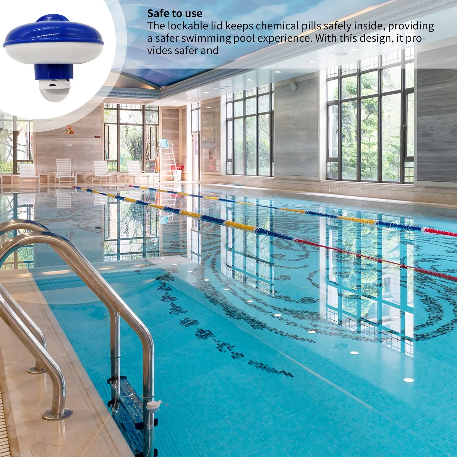

Swimming Pool Floating Sterilizer 5/8 inch Chlorine Bromine Chemical Tablet Tab Floater Dispenser Swimming Pool Accessories