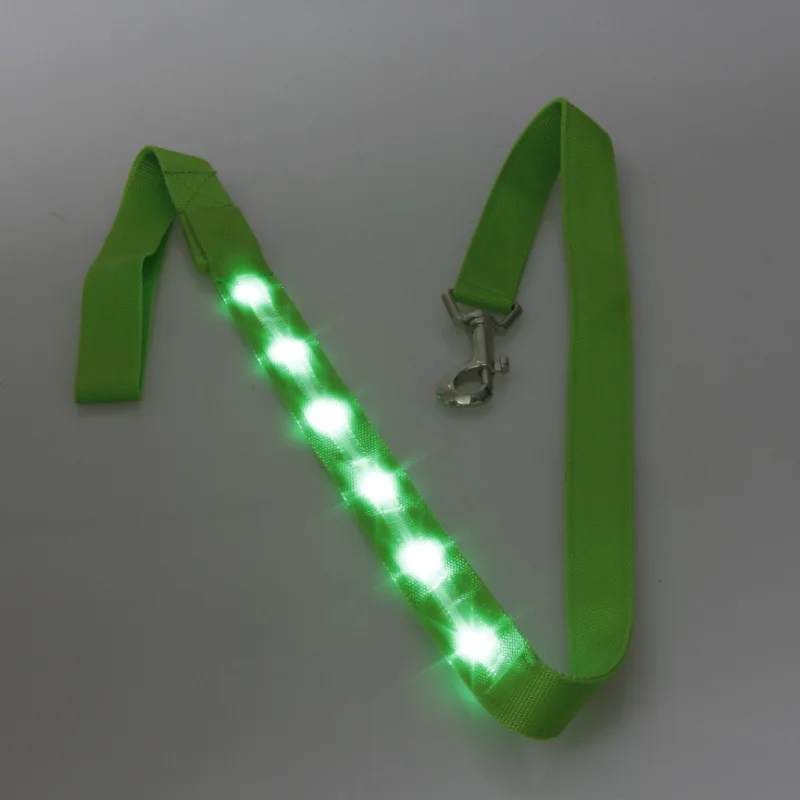 

Luminous traction rope pet LED light belt traction belt webbing night safety rope cat dog supplies variety of colors to choose