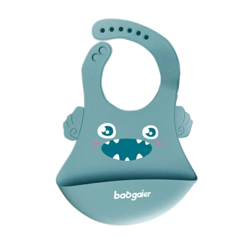 Babero de beb&eacute; impermeable, alimentaci&oacute;n de silicona, toalla de Saliva para beb&eacute; reci&eacute;n nacido, babero de beb&eacute; de dibujos animados ajustable-4