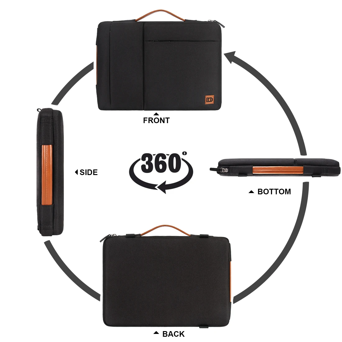 multi use strap laptop sleeve bag with handle for 10 13 14 15 6 17 inch notebook shockproof computer bagblack free global shipping