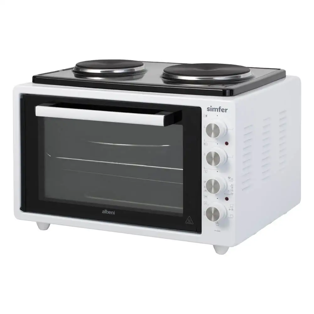 Мини-печь Simfer M4242 серия Albeni Plus 5 режимов работы конвекция 2 конфорки круглый