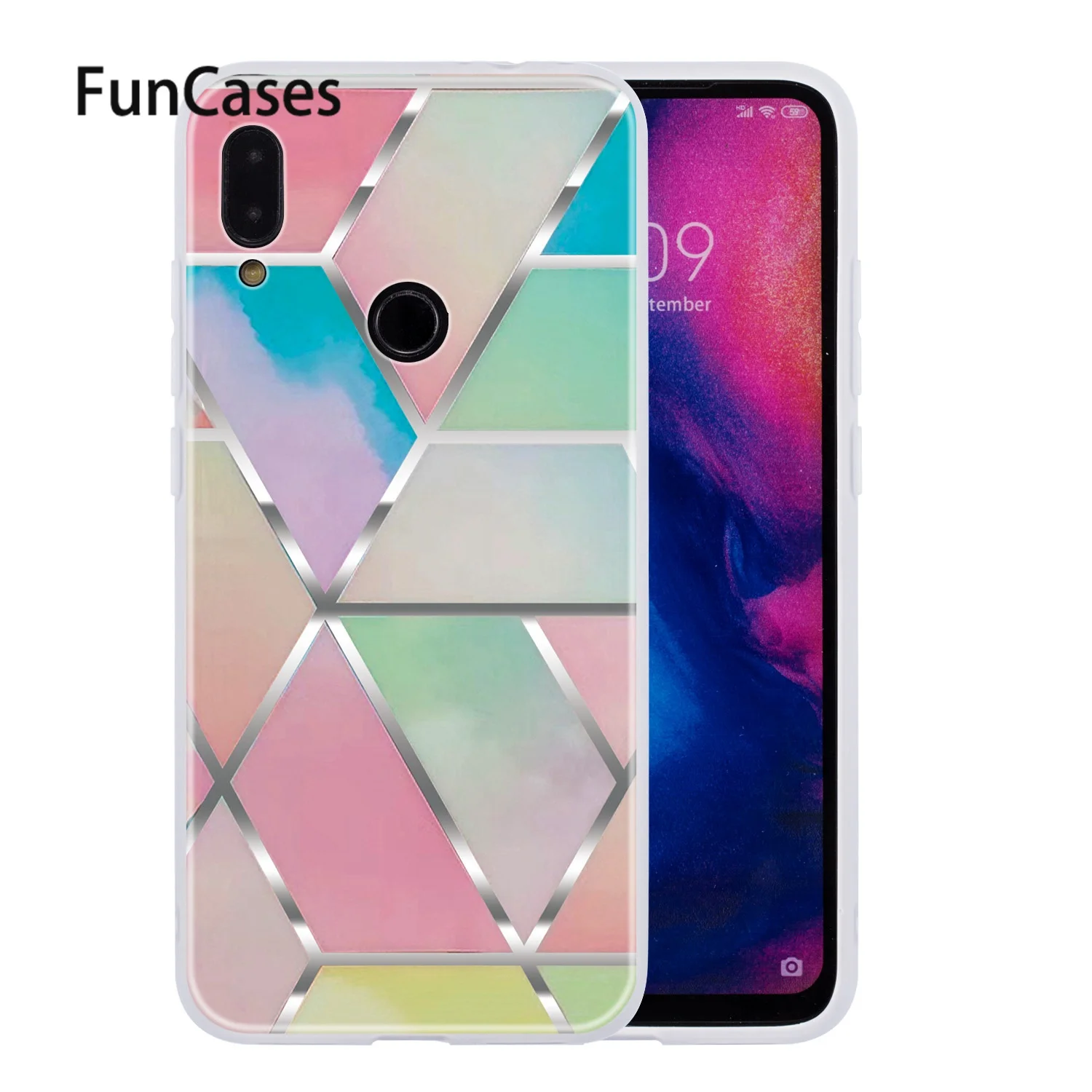 Полосатые полуобернутые Чехлы для funda Redmi Note 7 роскошные мягкие силиконовые