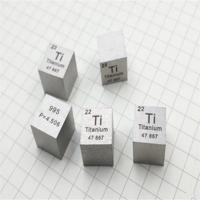 

Metal Titanium Periodic Table Cube Side Length 10mm Ti 99.5% Pure