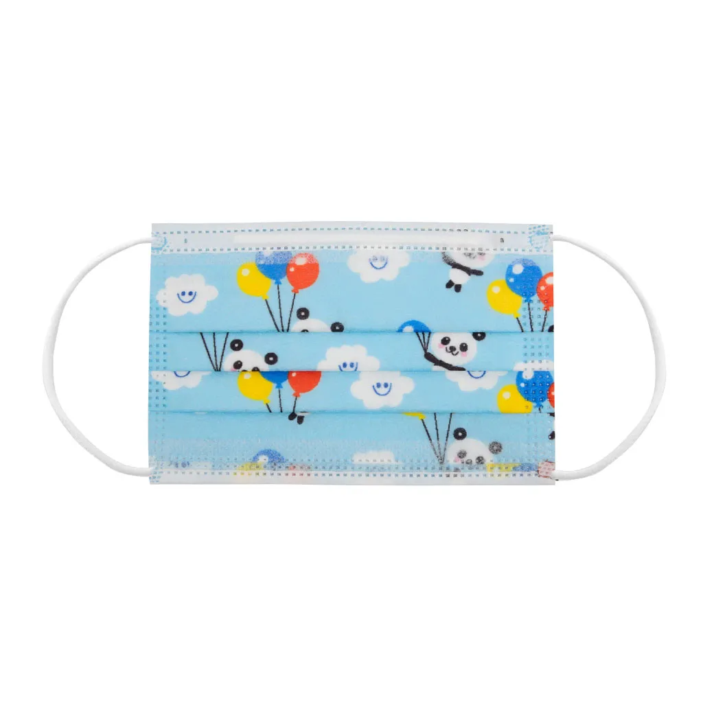 

50PC Children's Disposable Facemask Animal Printed Face Mask Dust Proof Cute Cartoon 3Ply Ear Loop Mouth Cover Maschere D14