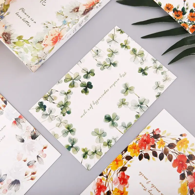

30 Sheets Flowers Paintings Retro Vintage Postcard Christmas Gift Card Wish Poster Cards Dropshipping