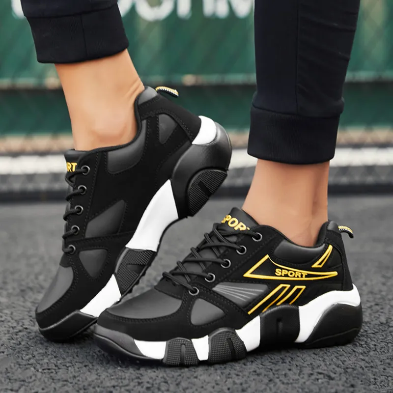Модная спортивная обувь мужские кроссовки унисекс на платформе повседневная