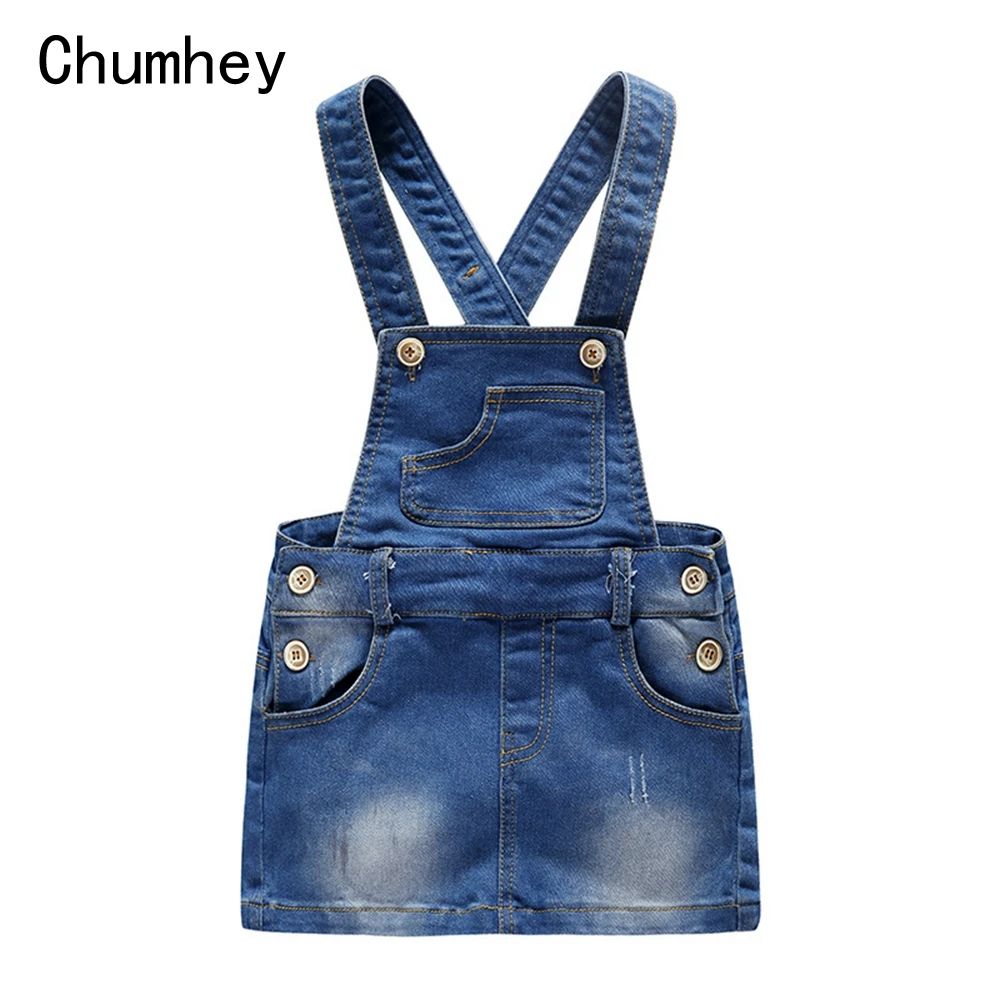 Chumhey/От 1 до 5 лет, летняя одежда для маленьких девочек детские комбинезоны кружевной джинсовый комбинезон на лямках, юбки милые ремни для малышей, юбка Bebe, одежда для детей 2-3 лет