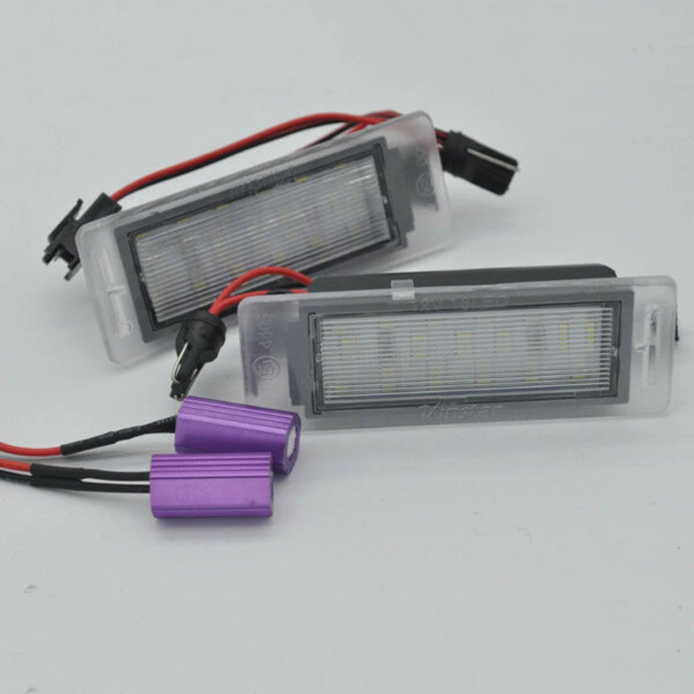 

Bright White LED License Plate Error Free Lights Replacement Practical