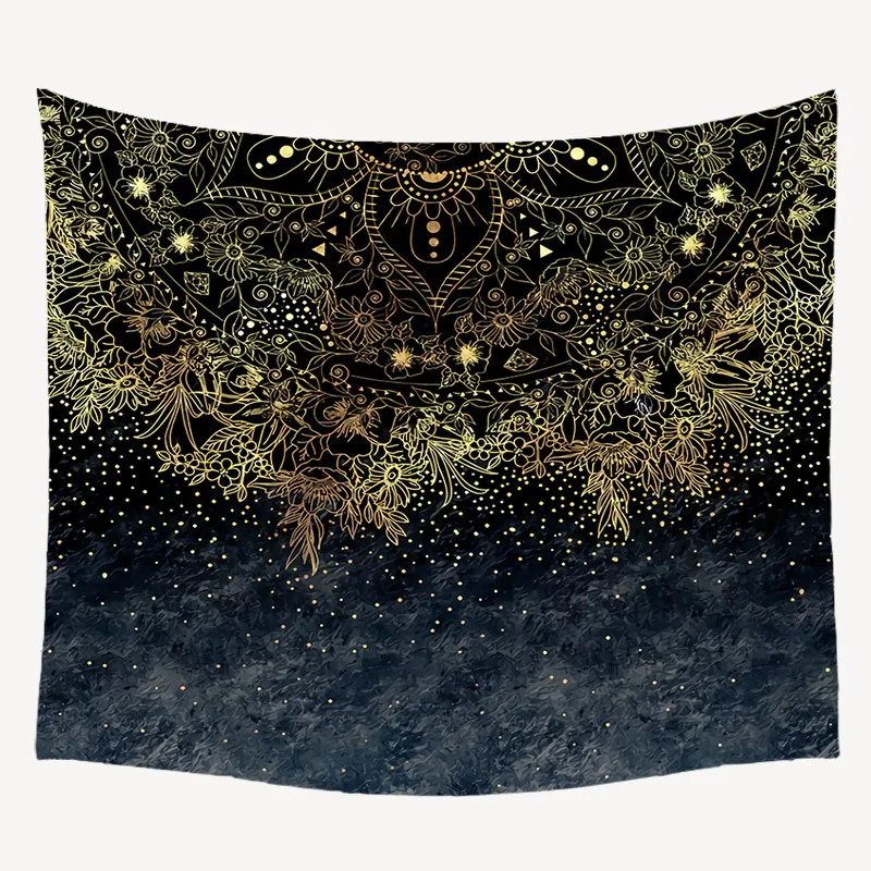 

Mandala Gold Tapestry Wall Hanging Mandala Series Printing Macrame Beach Towel Mat Blanket Yoga Mat Shawl Carpet Home Cushion