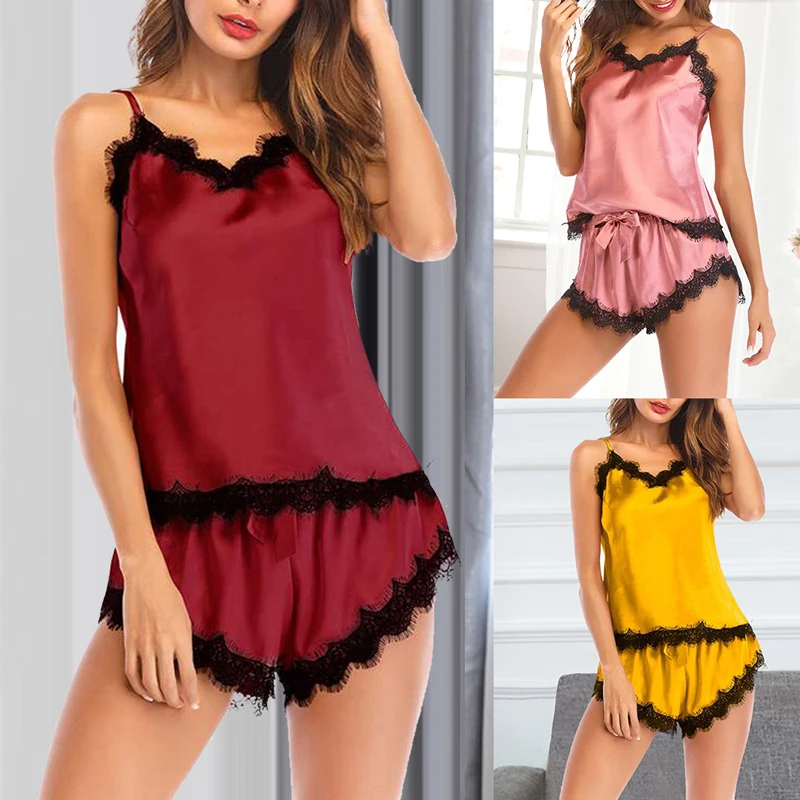 2019 сексуальные беговые шорты набор одежда для сна летний женский ночной комплект