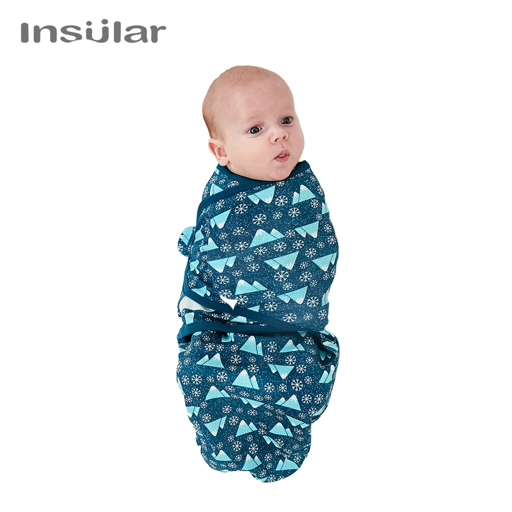 Летняя плотная пеленка Insular 100% хлопок спальный мешок для новорожденных детский