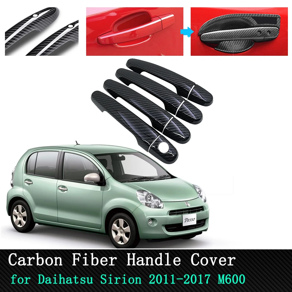 Защитная крышка для дверной ручки автомобиля из углеродного волокна Daihatsu Boon Sirion
