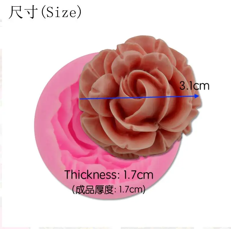 

Bloom Rose Silicone Cake Mold 3D Flower Fondant Mold Cupcake Jelly Candy Chocolate Decoration Baking Tool Moulds FQ2825 New 2021