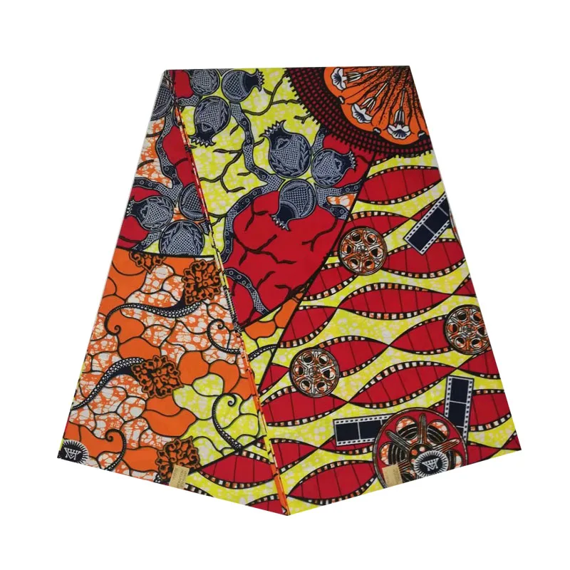 

6yards African wax veritable nigerian Printed in fabric block cotton wax ankara grid hot sale for african woman V-L 531