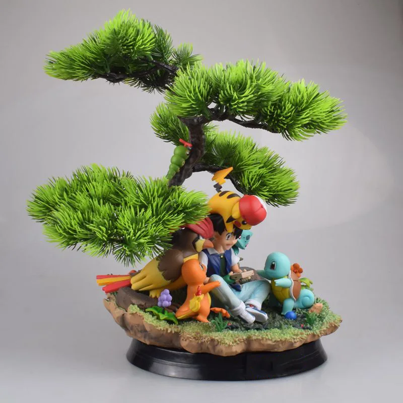 Аниме фигурки футболка с рисунком в стиле игры Ash Ketchum Пикачу Бульбазавр Сквиртл