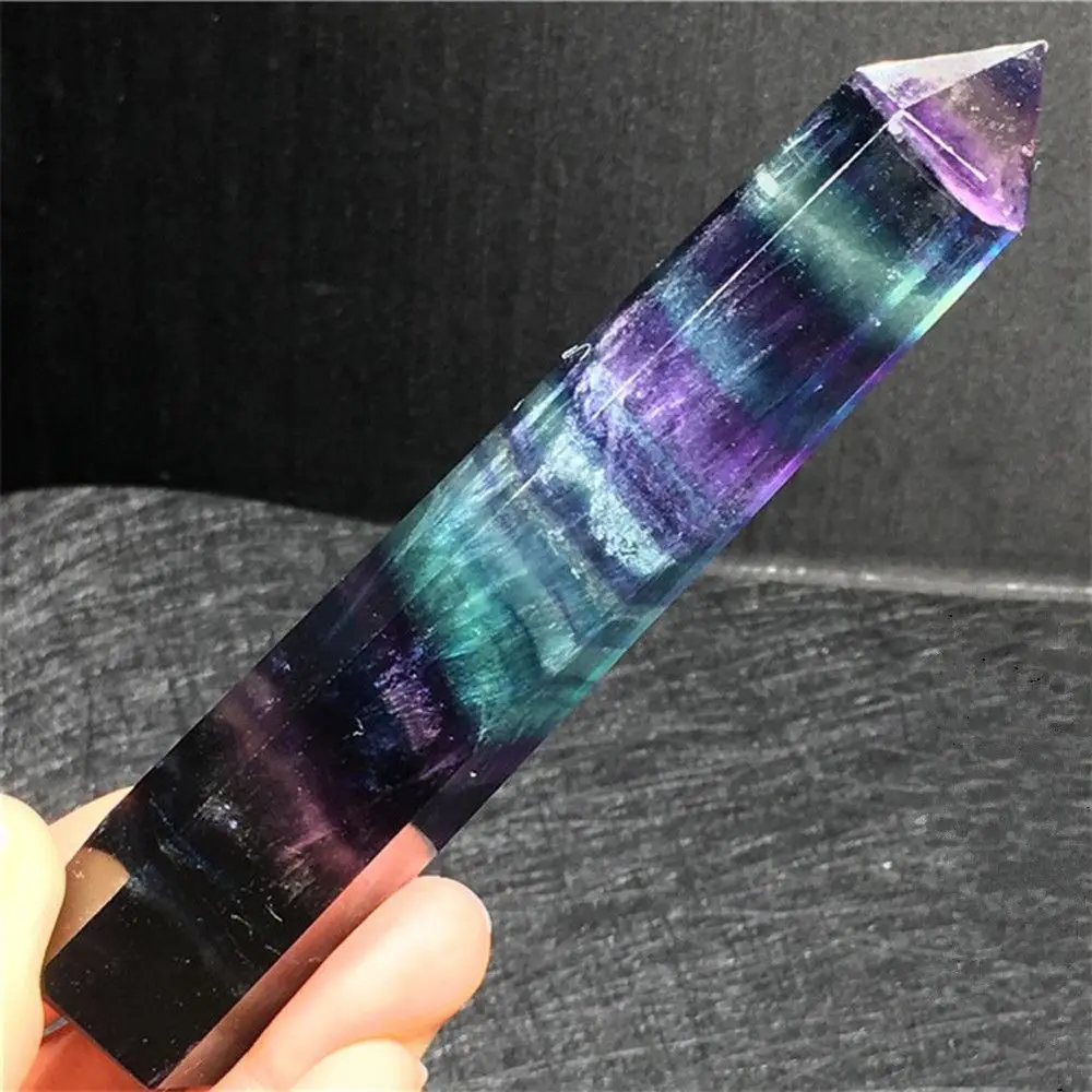 Натуральная флюоритовая Хрустальная цветная полосатая флюоритовый кварц