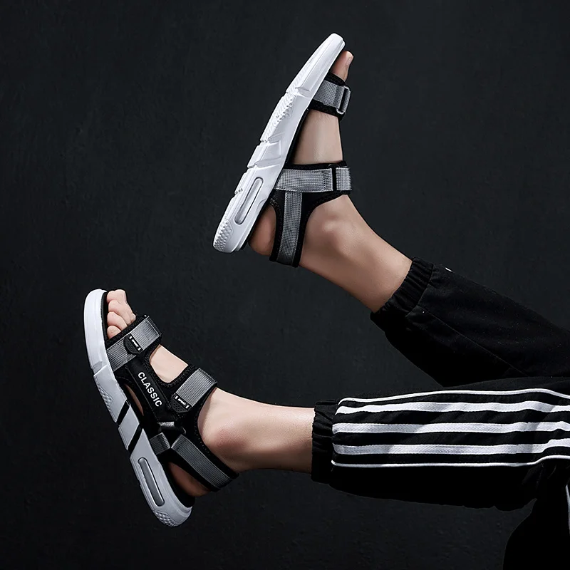 

Male Sandal Sandalias Playa Hombre Outdoor Men Beach Sandals Summer Mens Samool Shoes For Rubber Sandal Shoe Men's Size 44