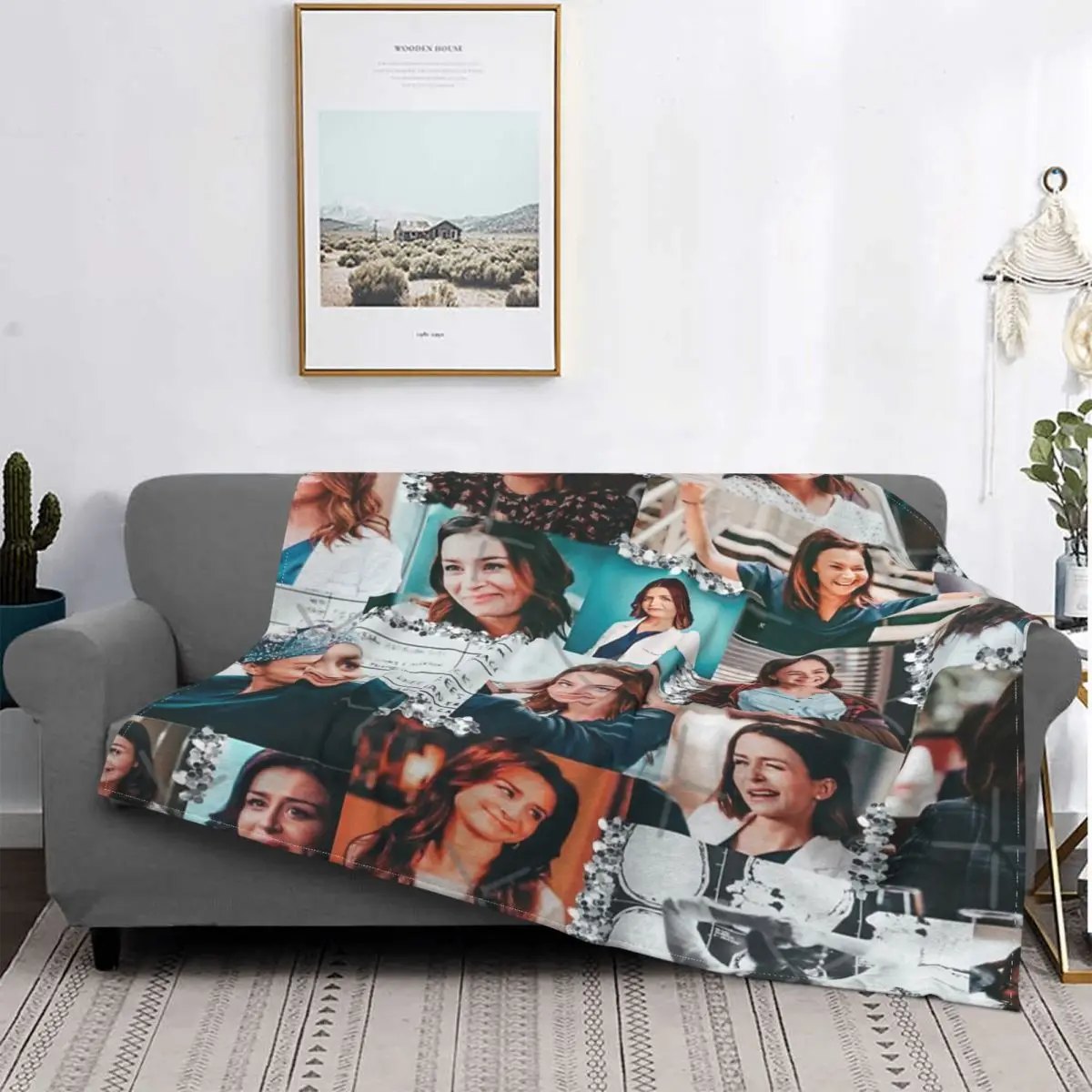 

Manta para cama, colcha double de 150 см, с изображением коллажа Элли, Пастора