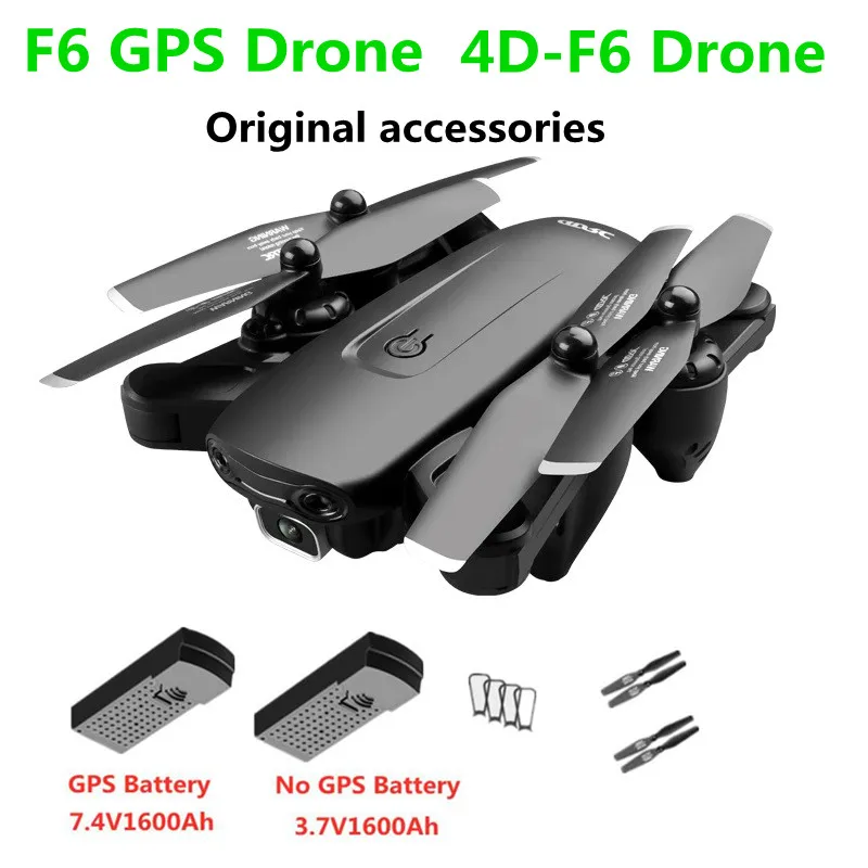 

F6 GPS Drone Original Accessories Battery 7.4V /3.7V 1600mAh Propeller Maple Leaf Use For 4D-F6 Drones Spare Parts