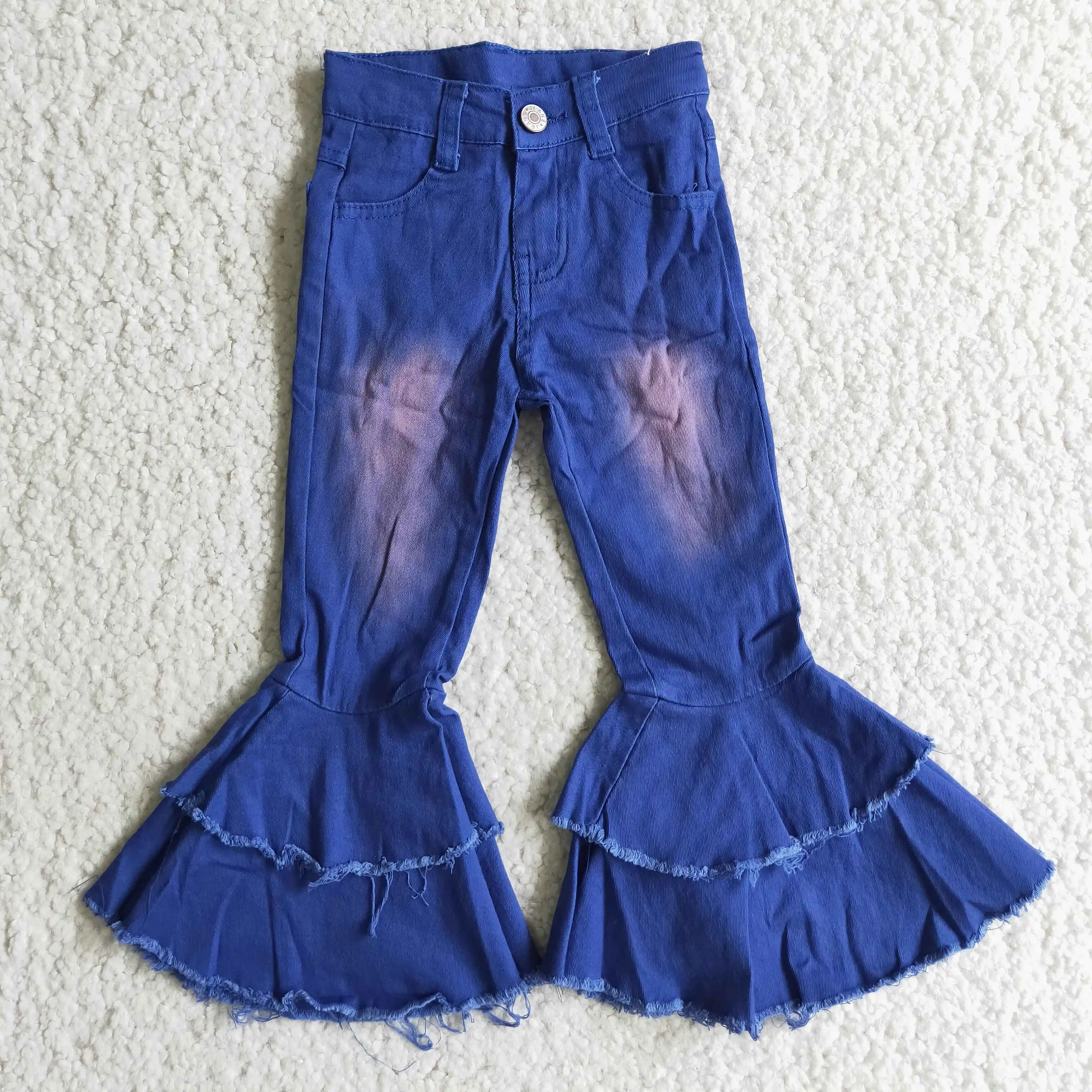 

Bleached double lace jeans kids designer clothing RTS