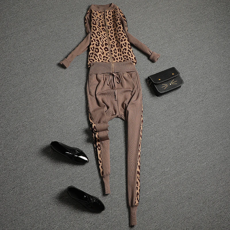 Новая осень зима спортивные костюмы женская мода из двух частей комплект одежды