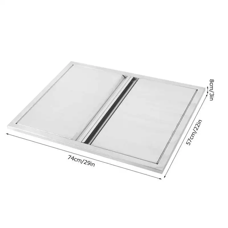 

BBQ Door 29x22x3in Stainless Steel Outdoor Kitchen Door Double Wall BBQ Door Barbecue Supplies Portable Barbecue Door
