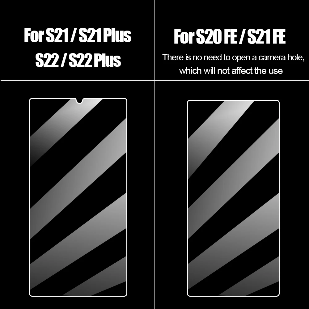 2PCS 0.18mm Full Cover Tempered Glass On the For Samsung S21 S22 Plus S20 FE Screen Protector S21Plus S20FE | Мобильные телефоны и