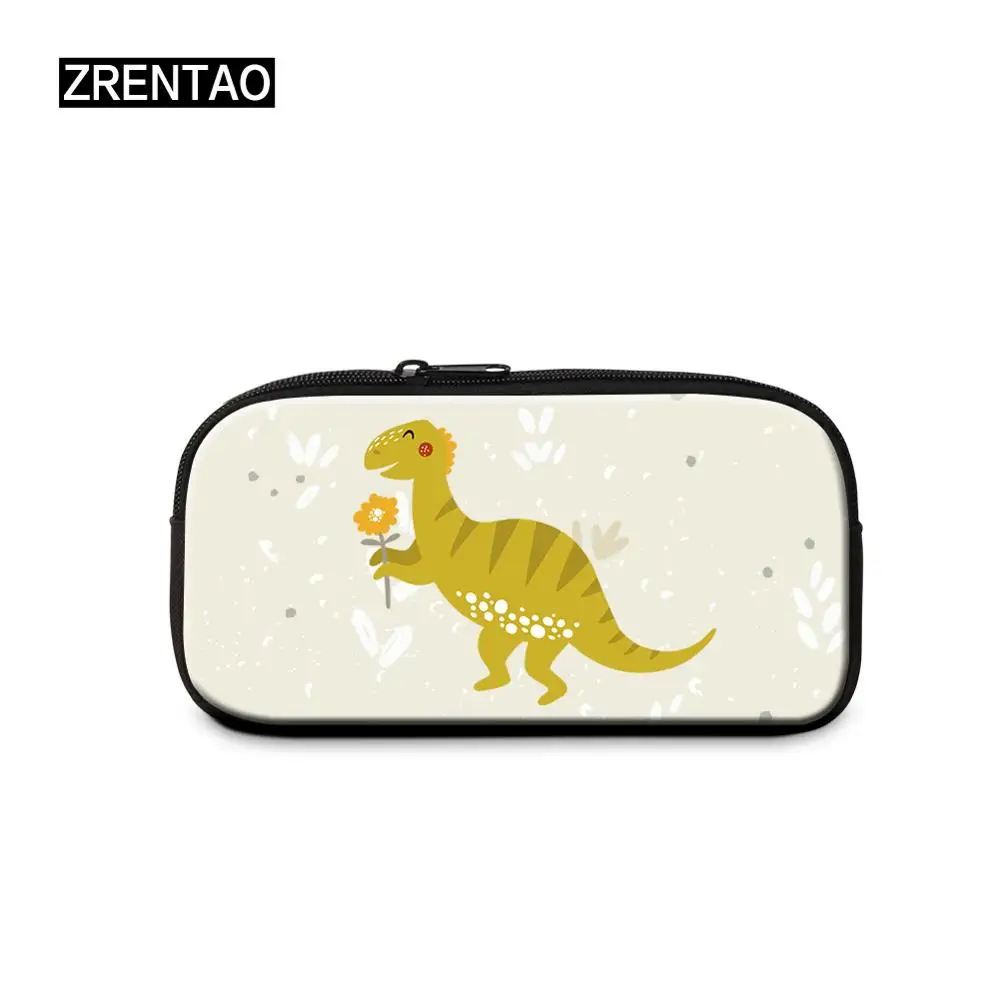 Желтый/красный/розовый/серый милый Принт динозавра из мультфильма для детского