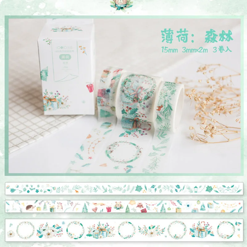 Kawaii Plant клейкая лента милая зеленая васи лента маскирующая лента для детей Скрапбукинг DIY фото принадлежности для альбома канцелярские принадлежности