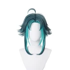 Парик для косплея Game Genshin Impact Xiao, короткие темно-синие волосы, термостойкие синтетические парики + парик