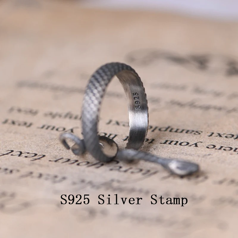 BALMORA 100% 925 пробы серебряные лап животных Змея кольцо для Для мужчин женщин Girl