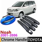 Черная крышка дверной ручки из углеродного волокна для Toyota Noah Voxy R60 2001  2006 2002 2003 2004 2005 аксессуары наклейки отделка набор хромированный