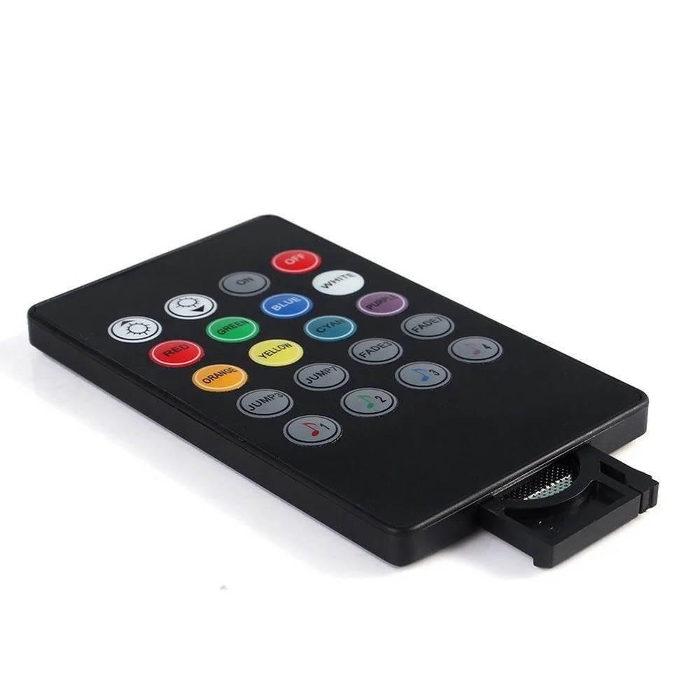 New 20 music keys IR controller black Remote sound sensor for 3528 5050 RGB LED strip Lights high quality 12V-24V with Battery | Лампы и